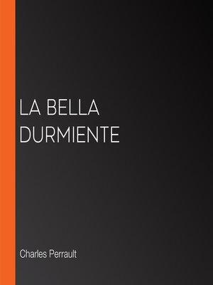 cover image of La bella durmiente